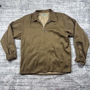 Maltos Men's Shirt Vintage Brown Silk Thread Jacket Full Zip 90's Italy M